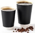 KARTON BARDAK DOUBLE WALL 14 OZ (50 ADET X 10 PAKET) siyah baskısız